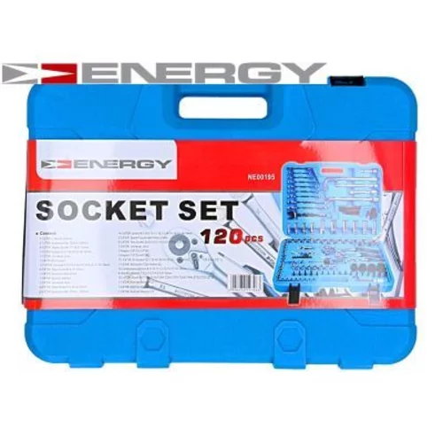 Sada kľúčov a náradia 120 ks / modrý kufrík NE00195 /ENERGY/ - obr. 1