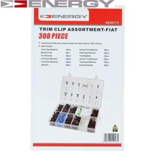 Sada upevnovacich klipov, karoseria NE00773 /ENERGY/ - obr. 2