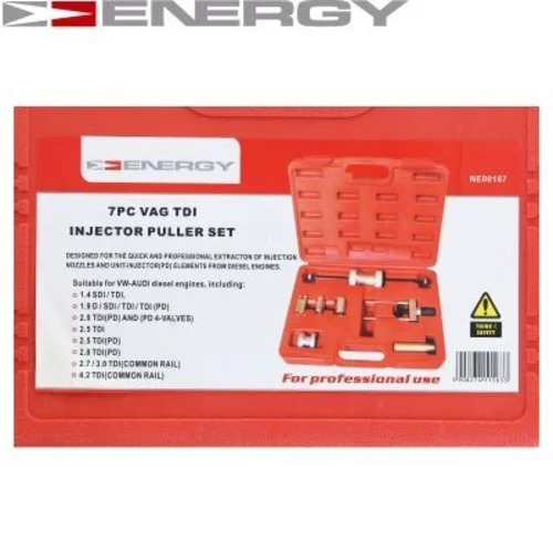 Súprava vyťahovákov, vstrekovacia dýza NE00167 /ENERGY/ - obr. 1