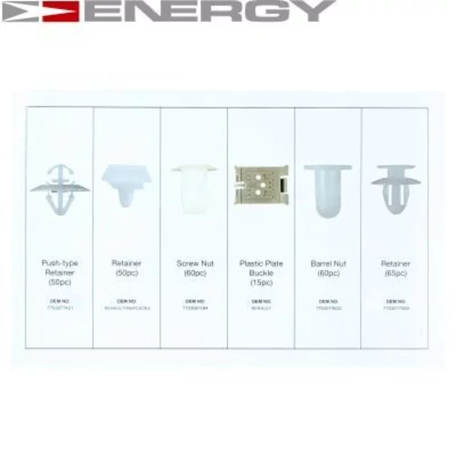 Sada upevnovacich klipov, karoseria NE00770 /ENERGY/ - obr. 1