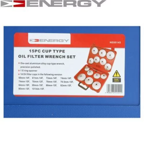 Kľúče na olejové filtre NE00145 - Sada 14ks násadiek s kľúčom /ENERGY/ - obr. 4