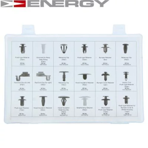 Sada upevnovacich klipov, karoseria NE00758 /ENERGY/ - obr. 1