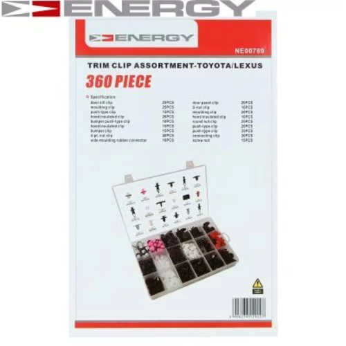 sada upevnovacich klipov, karoseria ENERGY NE00769