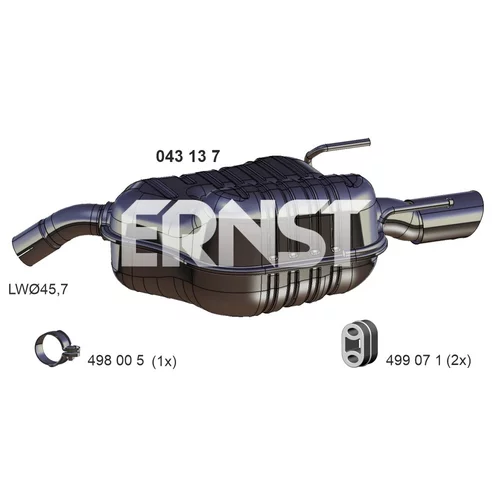 Koncový tlmič výfuku ERNST 043137