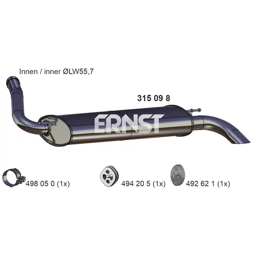 Koncový tlmič výfuku ERNST 315098