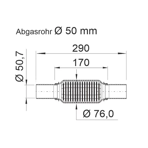 Pružný diel výfuku 464055 /ERNST/ - obr. 1