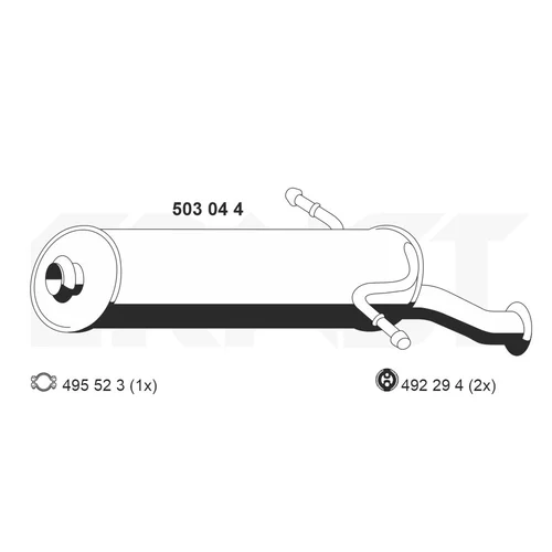 Koncový tlmič výfuku ERNST 503044