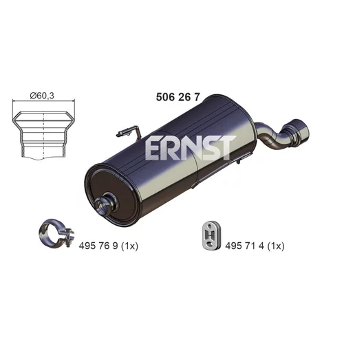 Koncový tlmič výfuku ERNST 506267