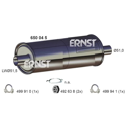 Koncový tlmič výfuku ERNST 650045