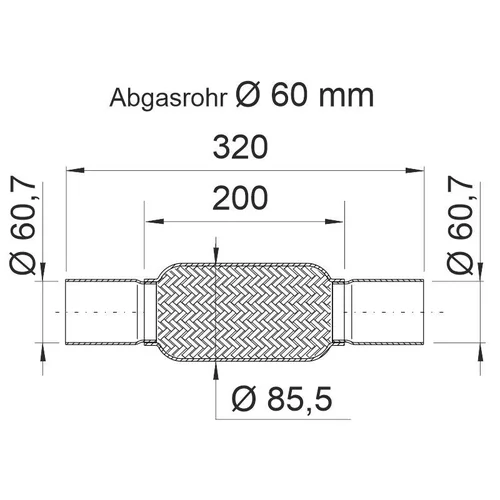 Pružný diel výfuku 460255 /ERNST/ - obr. 1