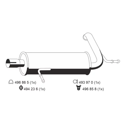 Koncový tlmič výfuku ERNST 330206