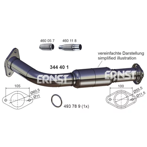 Výfukové potrubie ERNST 344401