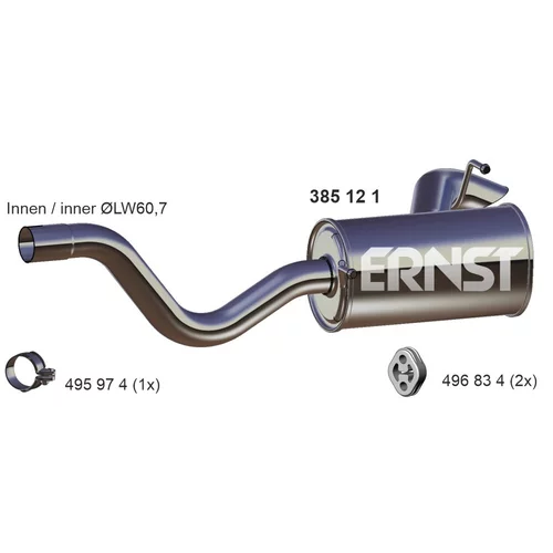 Koncový tlmič výfuku ERNST 385121