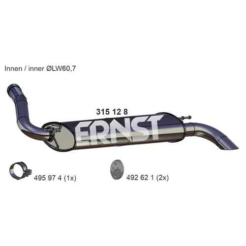Koncový tlmič výfuku ERNST 315128