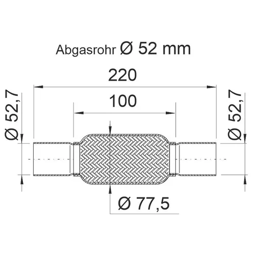 Pružný diel výfuku 460200 /ERNST/ - obr. 1