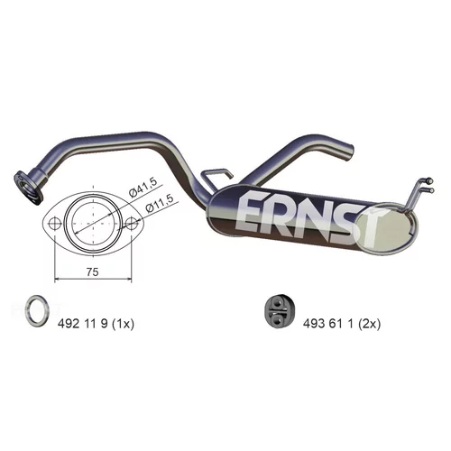 Koncový tlmič výfuku ERNST 685108