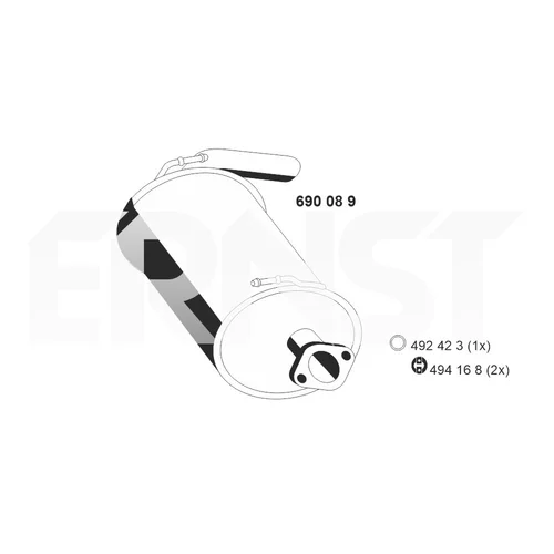 Koncový tlmič výfuku ERNST 690089