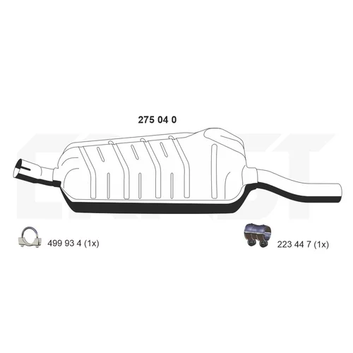 Stredný tlmič výfuku ERNST 275040