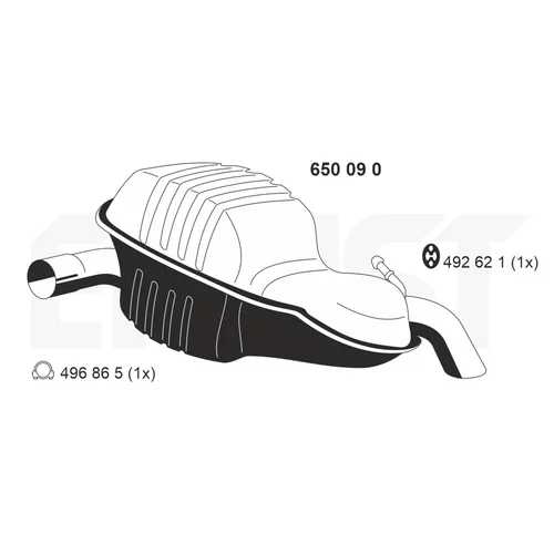Koncový tlmič výfuku ERNST 650090