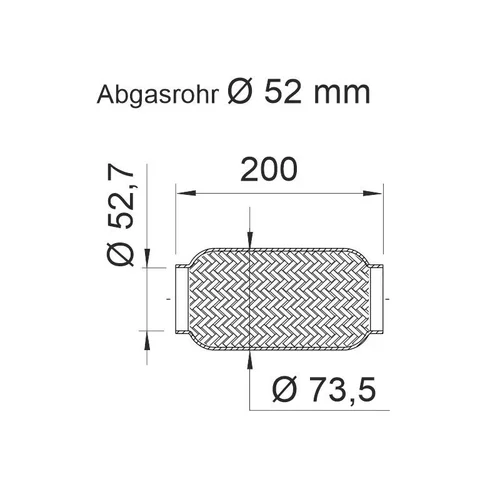Pružný diel výfuku 460040 /ERNST/ - obr. 1