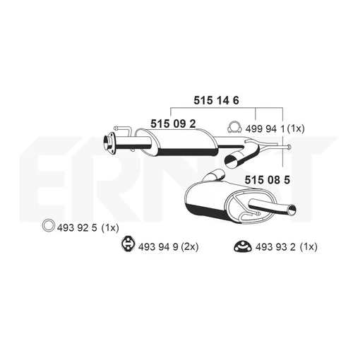 Koncový tlmič výfuku ERNST 515146