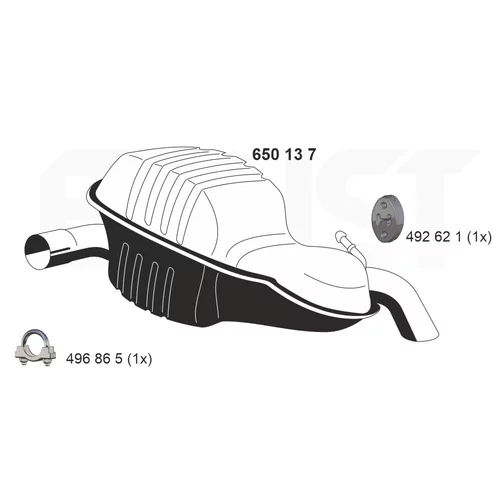 Koncový tlmič výfuku ERNST 650137