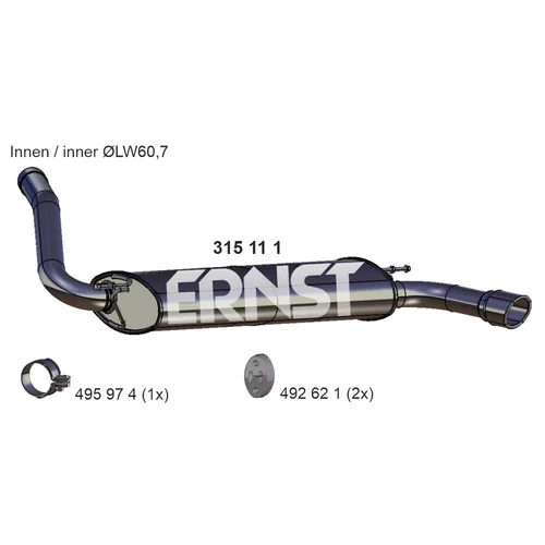 Koncový tlmič výfuku ERNST 315111