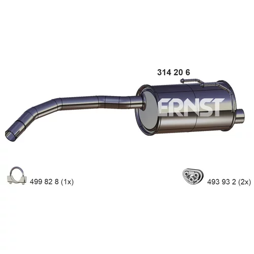Koncový tlmič výfuku ERNST 314206