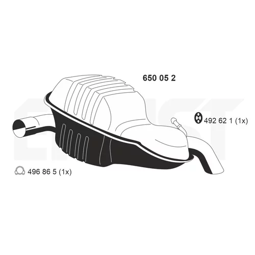 Koncový tlmič výfuku ERNST 650052