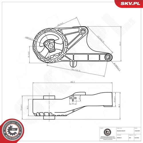 Uloženie motora 75SKV091 (ESEN SKV) - obr. 3
