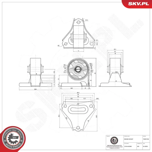Uloženie motora 75SKV106 (ESEN SKV) - obr. 5