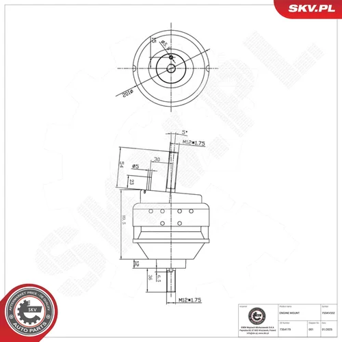 Uloženie motora 75SKV332 (ESEN SKV) - obr. 4