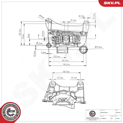 Uloženie motora 75SKV169 (ESEN SKV) - obr. 6