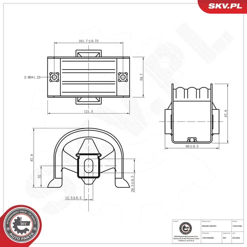 Uloženie motora ESEN SKV 75SKV268