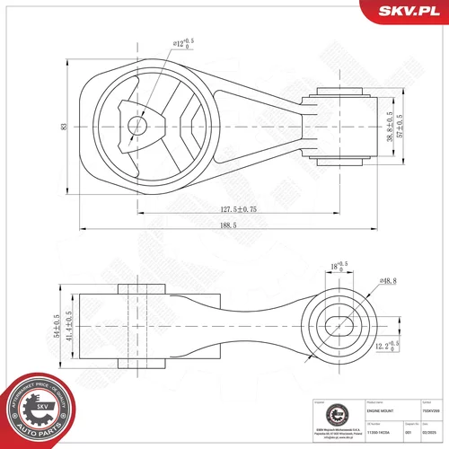 Uloženie motora 75SKV269 (ESEN SKV) - obr. 4