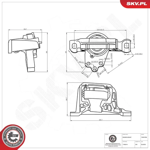 Uloženie motora 75SKV296 (ESEN SKV) - obr. 5