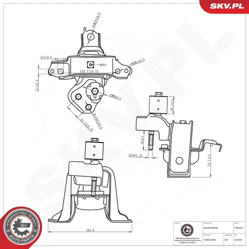 Uloženie motora 75SKV317 (ESEN SKV) - obr. 5