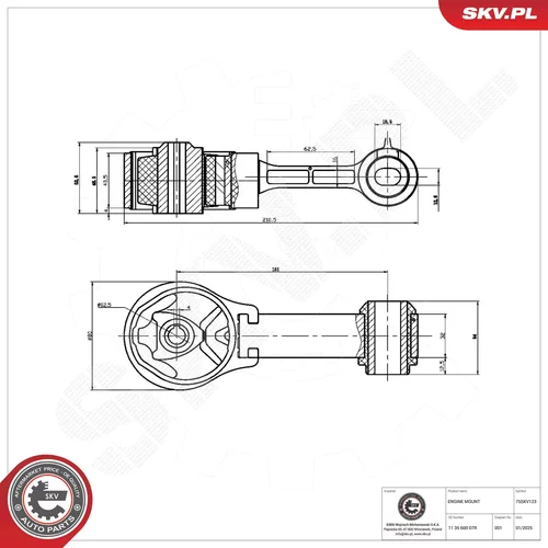 Uloženie motora 75SKV123 (ESEN SKV) - obr. 5
