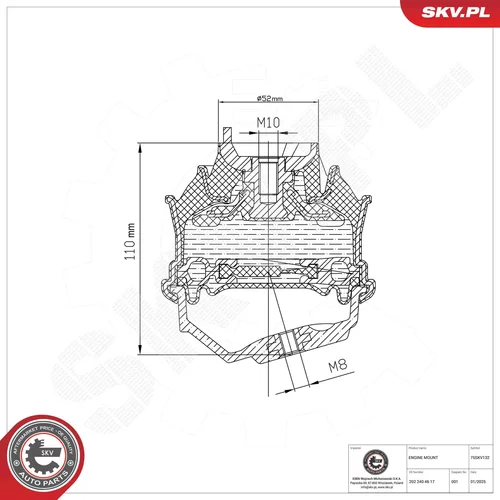 Uloženie motora 75SKV132 (ESEN SKV) - obr. 5