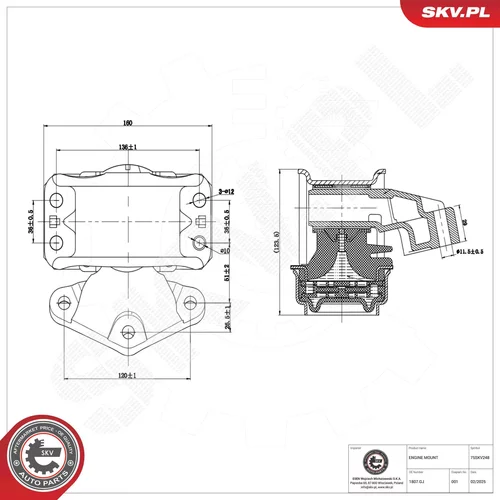 Uloženie motora 75SKV248 (ESEN SKV) - obr. 4