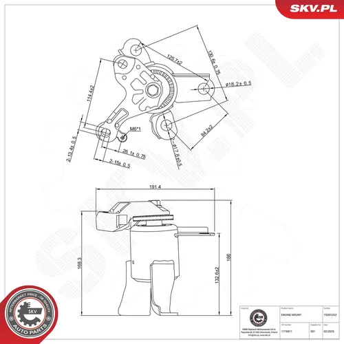 Uloženie motora 75SKV252 (ESEN SKV) - obr. 4