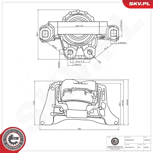 Uloženie motora 75SKV258 (ESEN SKV) - obr. 5