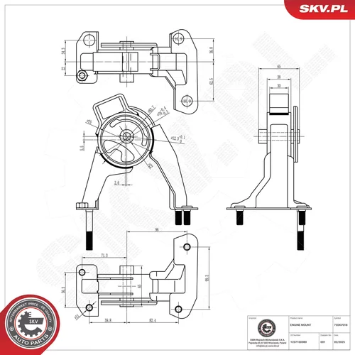 Uloženie motora 75SKV018 (ESEN SKV) - obr. 4