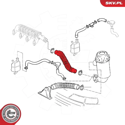 Nasávacia hadica, Vzduchový filter 24SKV487 (ESEN SKV) - obr. 3