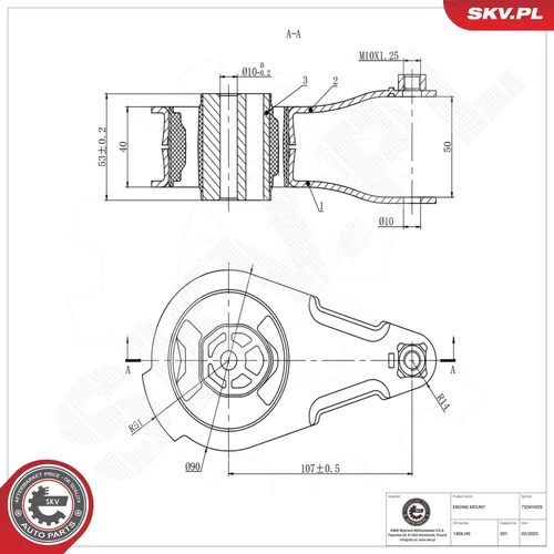 Uloženie motora 75SKV029 (ESEN SKV) - obr. 3