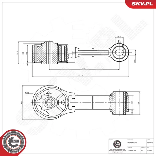 Uloženie motora 75SKV076 (ESEN SKV) - obr. 5