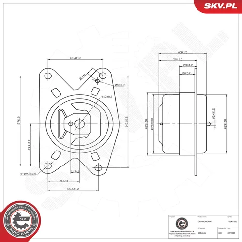 Uloženie motora ESEN SKV 75SKV260