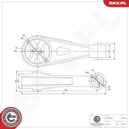Uloženie motora 75SKV028 (ESEN SKV) - obr. 5