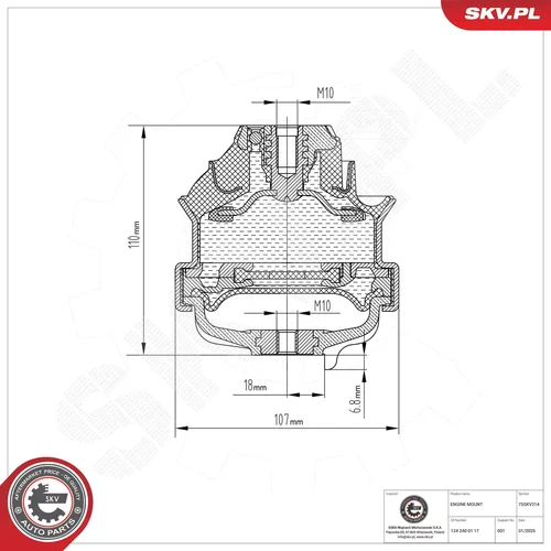 Uloženie motora ESEN SKV 75SKV214