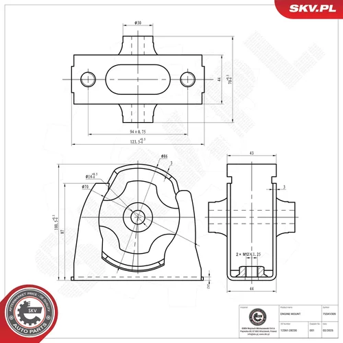 Uloženie motora 75SKV309 (ESEN SKV) - obr. 4